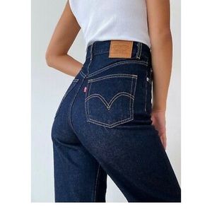 Dark denim High loose wide leg Levi’s jeans